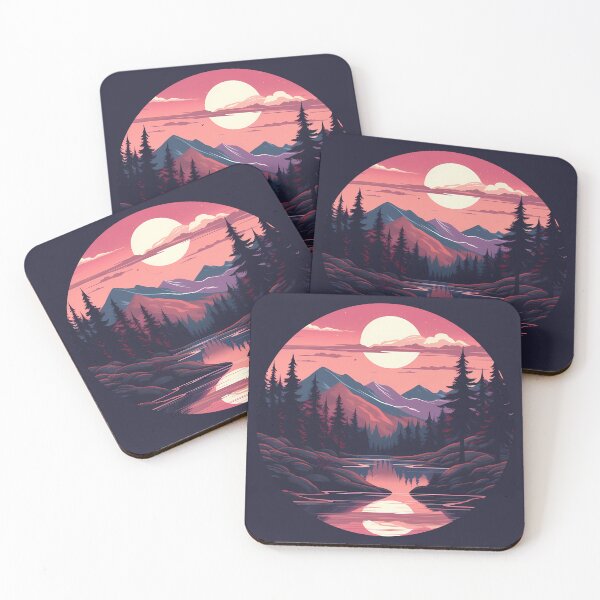 Item preview, Pink Sunset Amongst the Forest River Reflection designed and sold by meganohm.