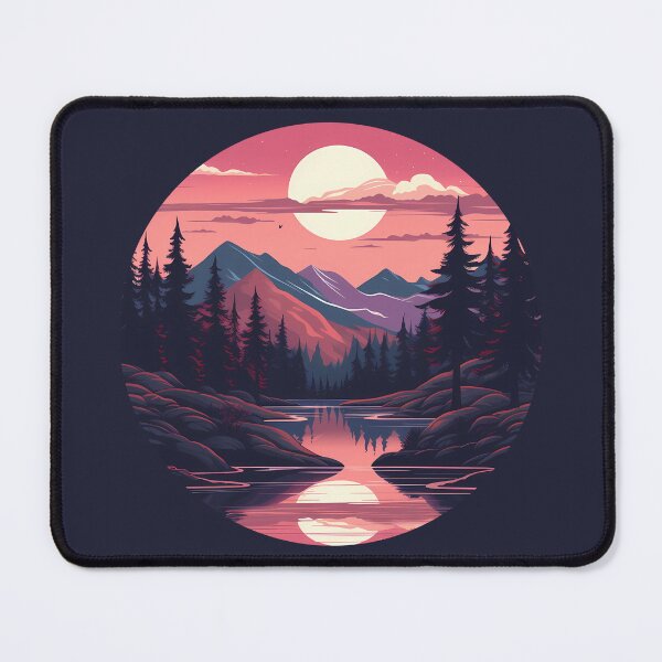 Item preview, Pink Sunset Amongst the Forest River Reflection designed and sold by meganohm.