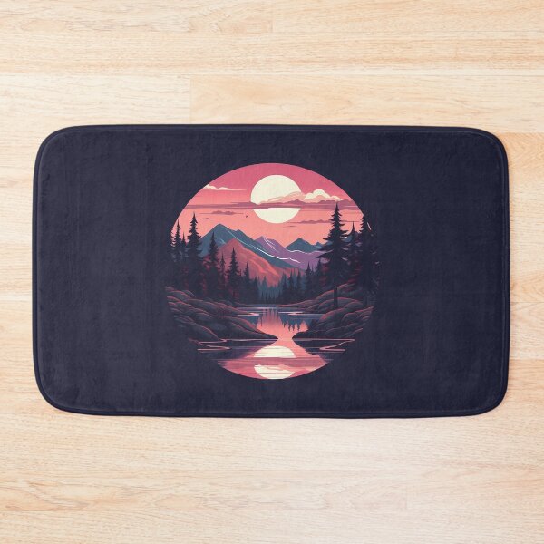 Item preview, Pink Sunset Amongst the Forest River Reflection designed and sold by meganohm.