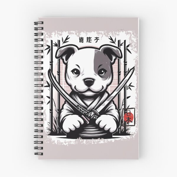 Artikelvorschau, süßes Pitbull Katana japanische Buchstaben Wald Bambus entworfen und verkauft von IAPICTURE.