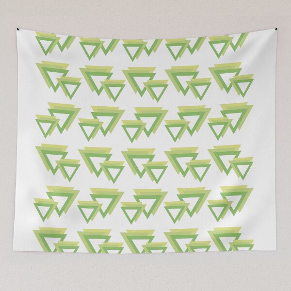 Item preview, geometric pattern with green triangles designed and sold by CREATINERY.