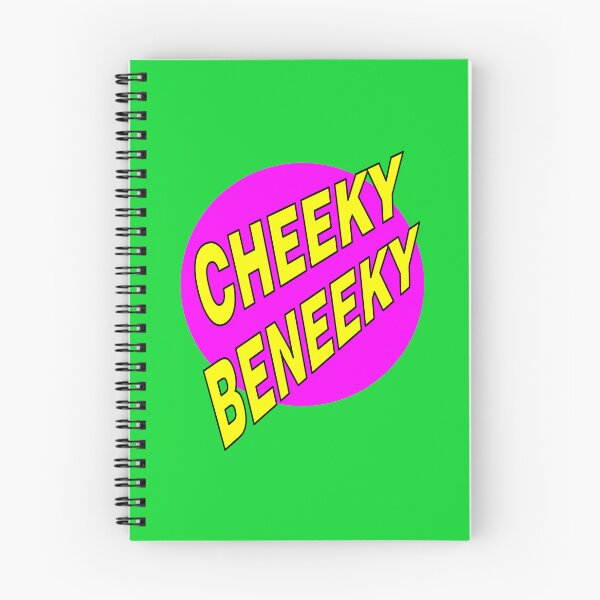Item preview, Cheeky Beneeky, Yellow Bold Font on Pink Circle designed and sold by AASparksDesigns.