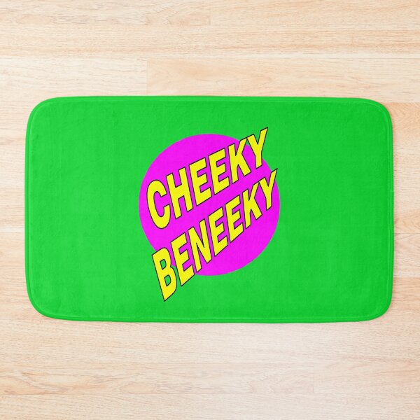Item preview, Cheeky Beneeky, Yellow Bold Font on Pink Circle designed and sold by AASparksDesigns.