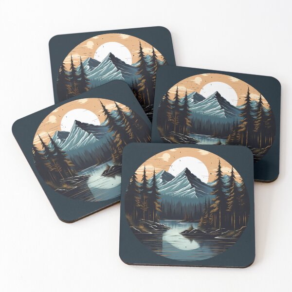 Item preview, Golden Hour Amongst the Forest River Reflection Nature Adventure designed and sold by meganohm.