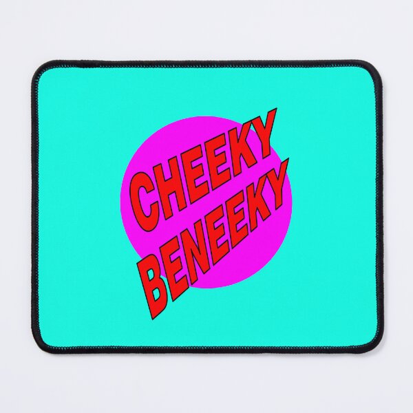 Item preview, Cheeky Beneeky, Red Bold Font on Pink Circle designed and sold by AASparksDesigns.