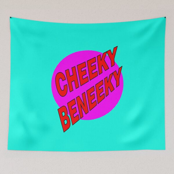 Item preview, Cheeky Beneeky, Red Bold Font on Pink Circle designed and sold by AASparksDesigns.