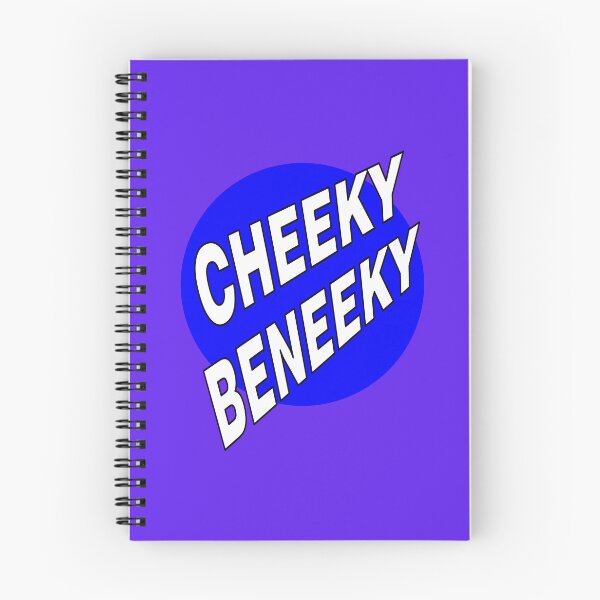 Item preview, Cheeky Beneeky, White Bold Font on Blue Circle designed and sold by AASparksDesigns.