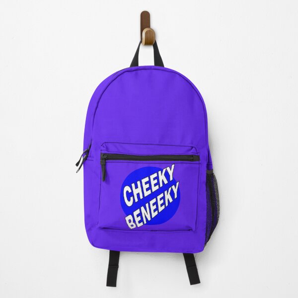Item preview, Cheeky Beneeky, White Bold Font on Blue Circle designed and sold by AASparksDesigns.
