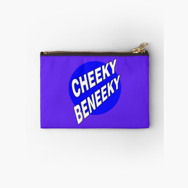 Item preview, Cheeky Beneeky, White Bold Font on Blue Circle designed and sold by AASparksDesigns.