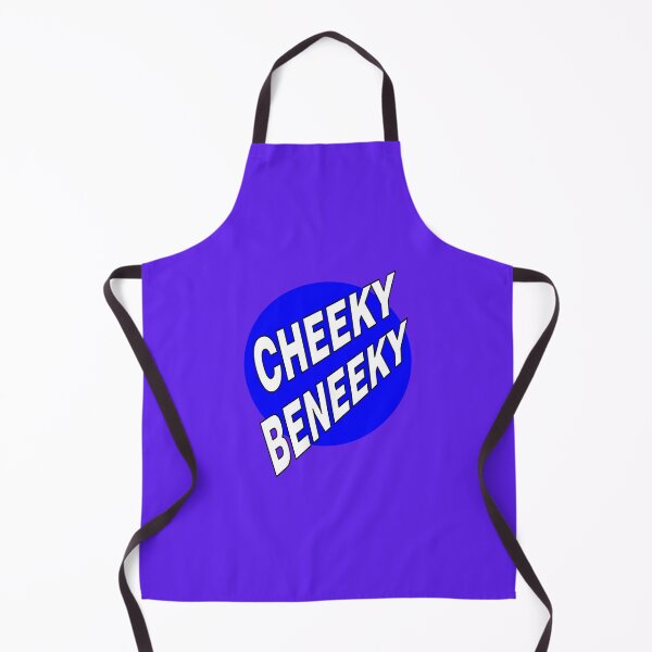 Item preview, Cheeky Beneeky, White Bold Font on Blue Circle designed and sold by AASparksDesigns.