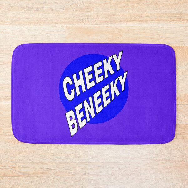 Item preview, Cheeky Beneeky, White Bold Font on Blue Circle designed and sold by AASparksDesigns.