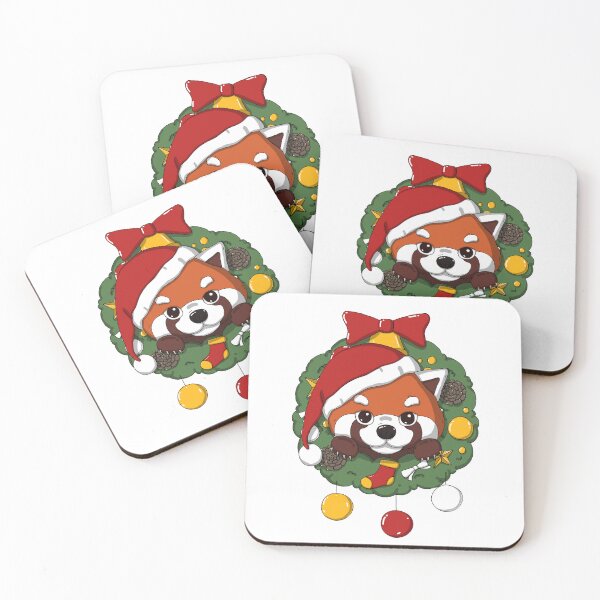 Item preview, Cute Red Panda In Christmas Wreath designed and sold by Luan Huynh.