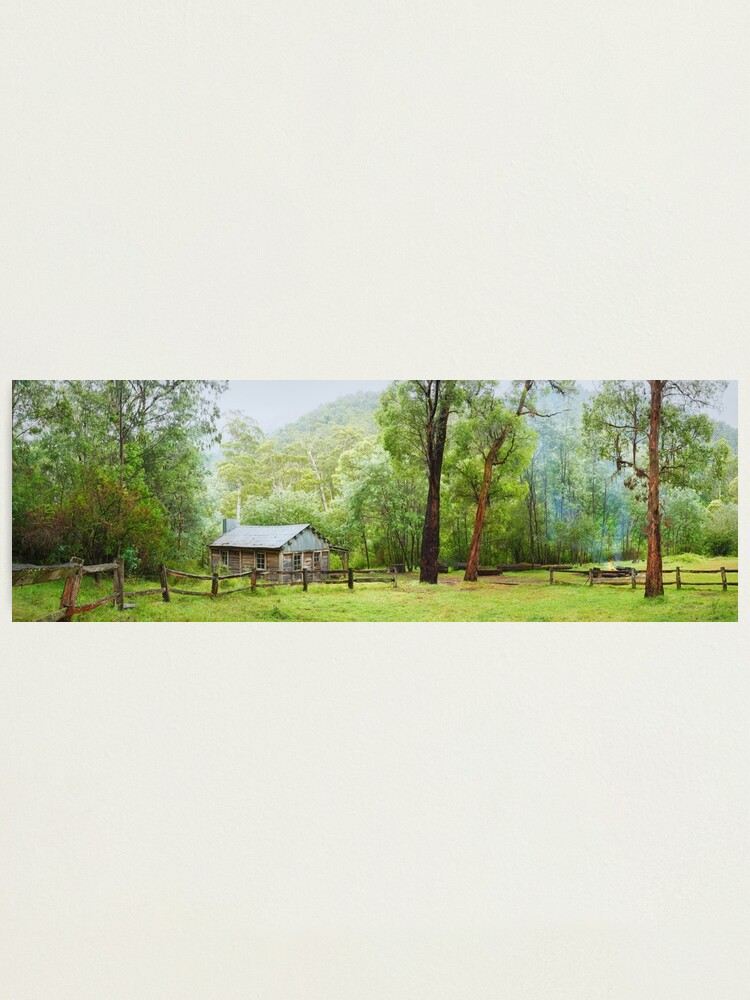 Thumbnail 1 of 3, Photographic Print, Ritches Hut, Howqua Hills, Victoria, Australia designed and sold by Chockstone.
