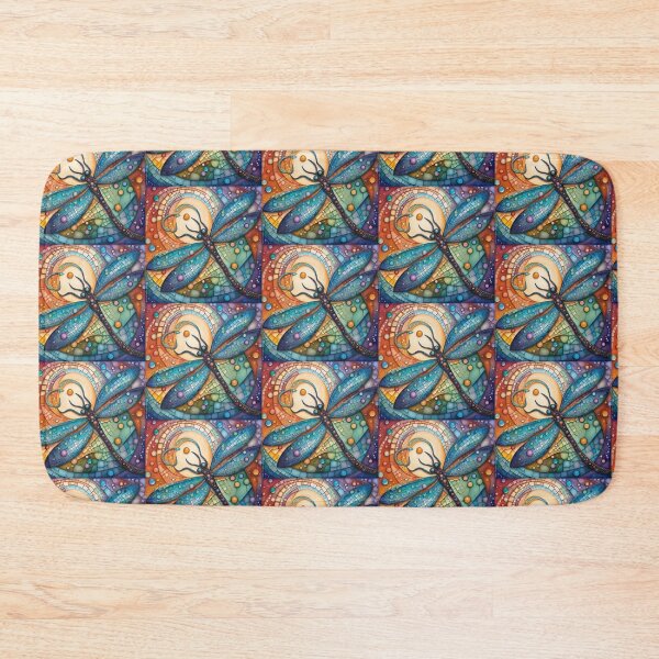 Item preview, Colorful Mosaic Dragonfly Nature designed and sold by purplesensation.