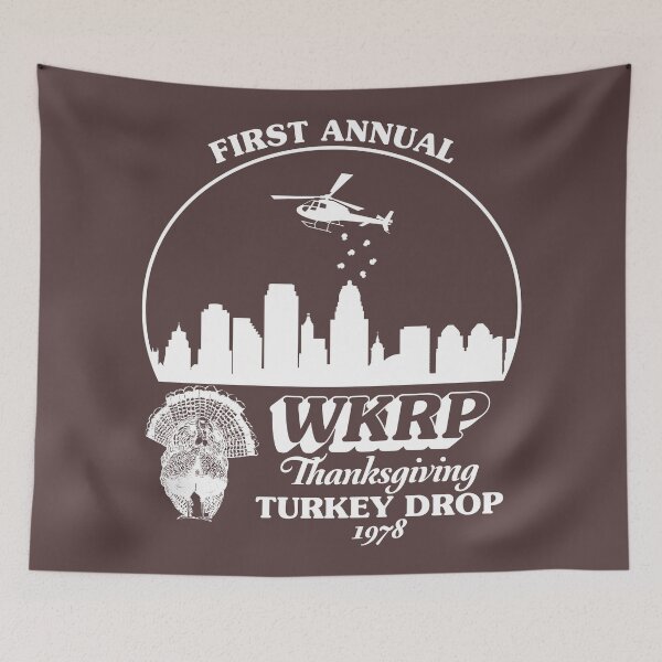 Item preview, WKRP Thanksgiving Turkey Drop designed and sold by TeeArcade84.
