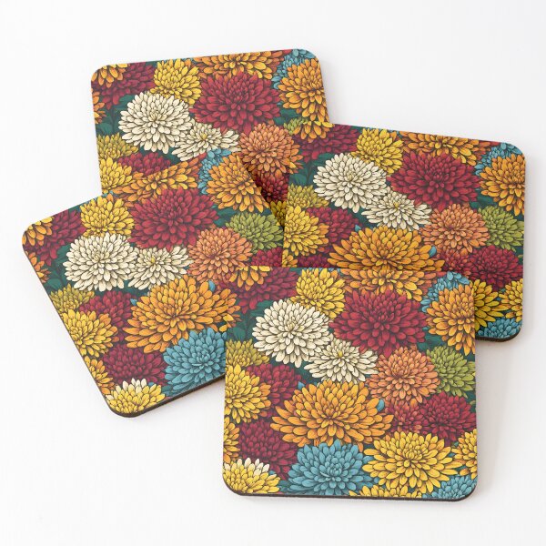 Item preview, Chrysanthemum Flowers Pattern designed and sold by WildlifeInc.