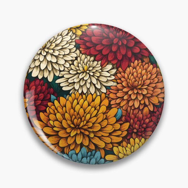 Item preview, Chrysanthemum Flowers Pattern designed and sold by WildlifeInc.