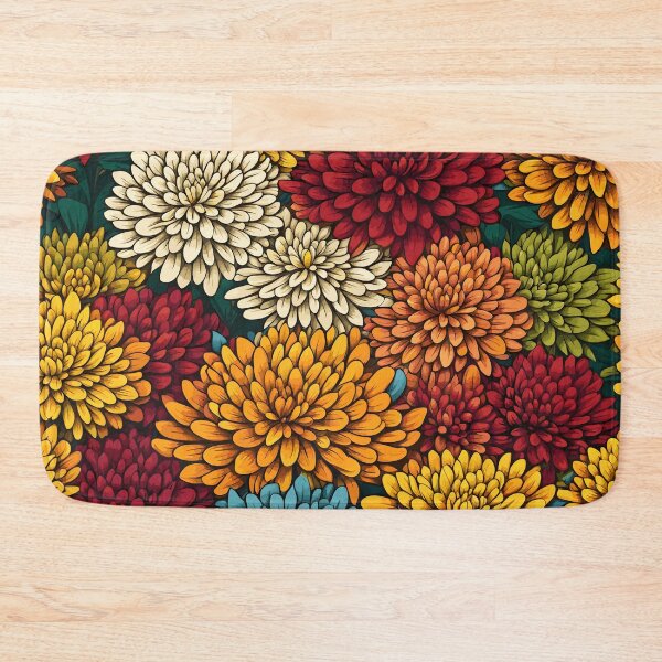 Item preview, Chrysanthemum Flowers Pattern designed and sold by WildlifeInc.