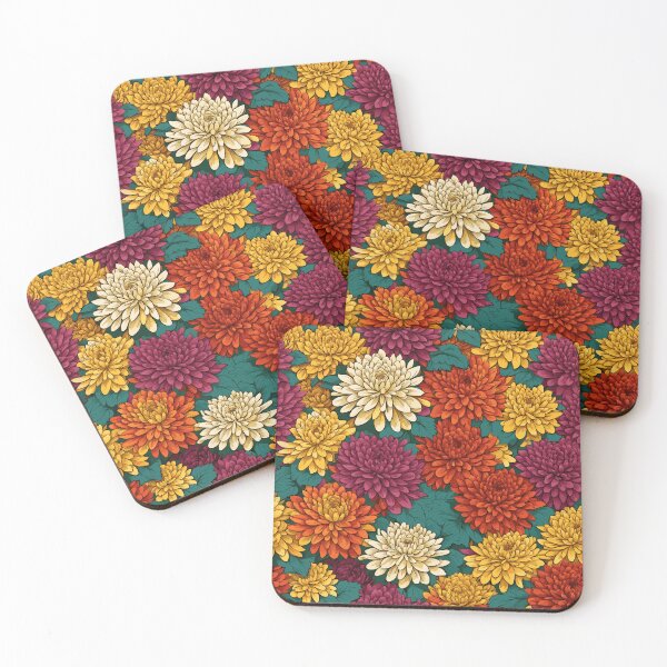 Item preview, Chrysanthemum Flowers Pattern designed and sold by WildlifeInc.