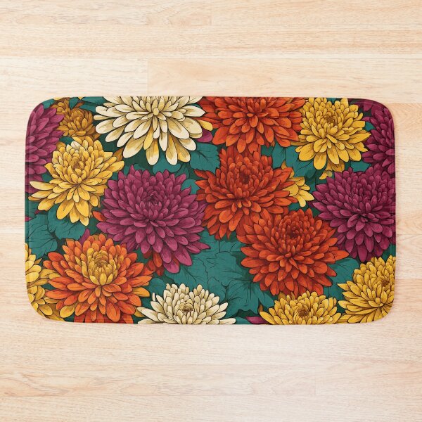 Item preview, Chrysanthemum Flowers Pattern designed and sold by WildlifeInc.