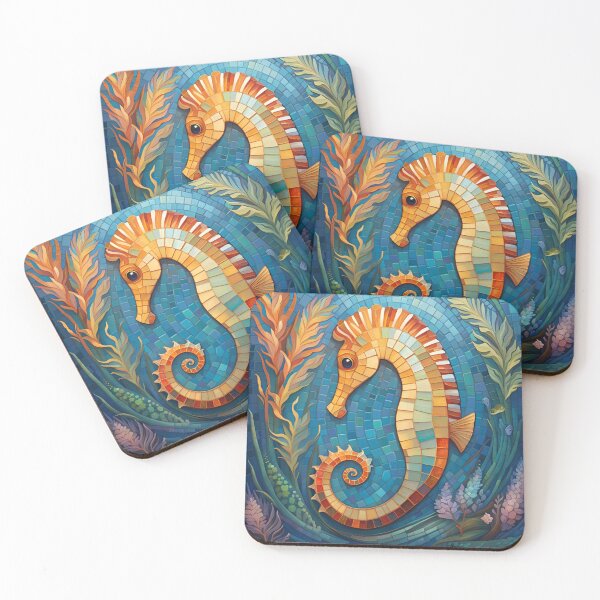 Item preview, Mosaic Seahorse Bright and Colorful designed and sold by purplesensation.
