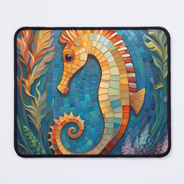 Item preview, Mosaic Seahorse Bright and Colorful designed and sold by purplesensation.