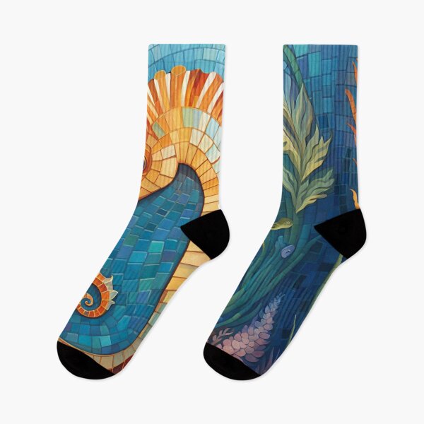 Item preview, Mosaic Seahorse Bright and Colorful designed and sold by purplesensation.