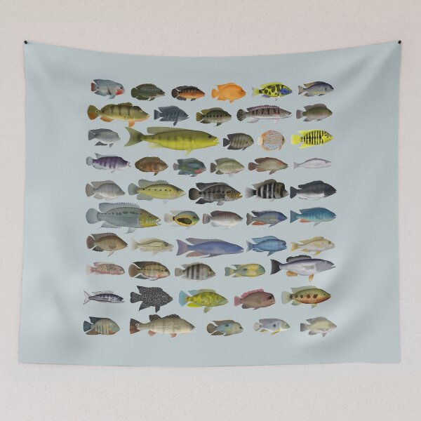 Item preview, Cichlid Group designed and sold by fishfolkart.