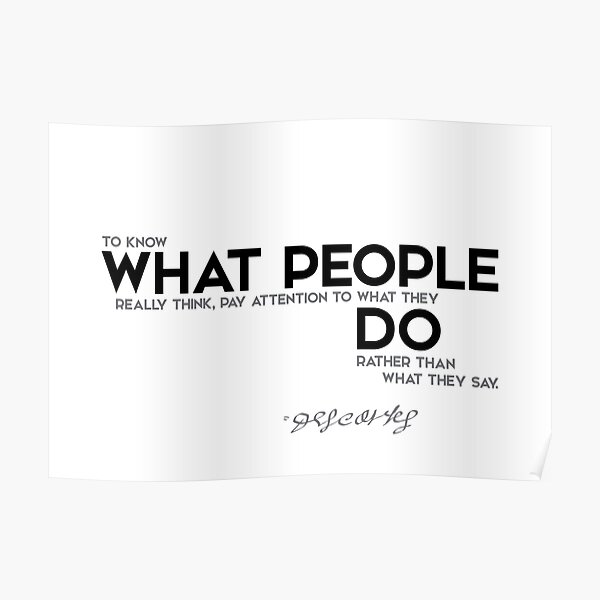 what people do - descartes Poster