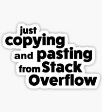 Stack Overflow STICKER Sticker