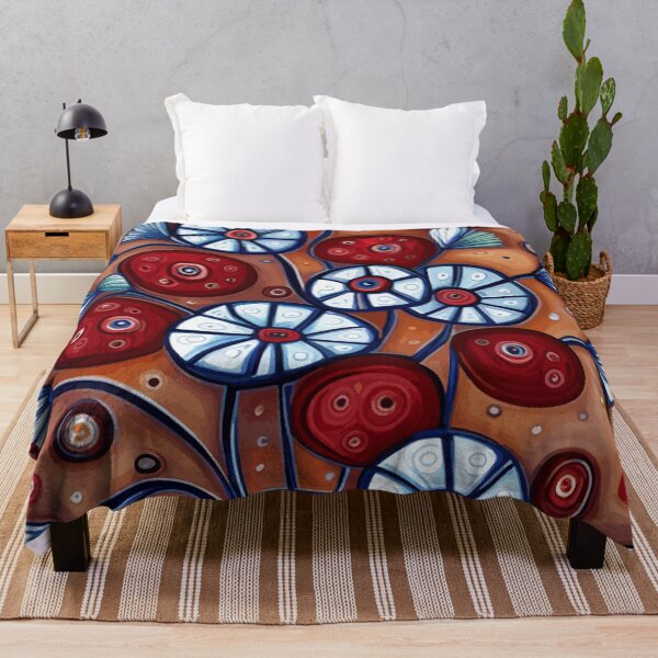 Item preview, Abstract Flowers in a Blue Vase  designed and sold by Vicky Brago-Mitchell®.