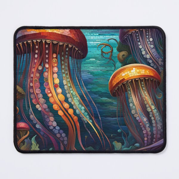 Item preview, Mosaic Jellyfish Under the Blue Sea designed and sold by purplesensation.