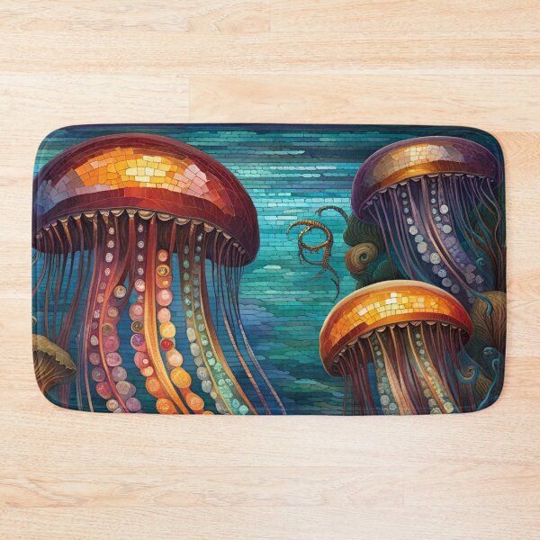 Item preview, Mosaic Jellyfish Under the Blue Sea designed and sold by purplesensation.