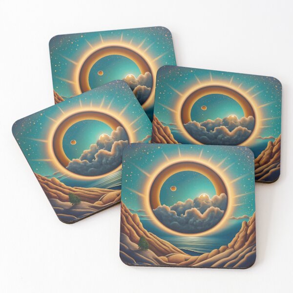 Item preview, Earth Total Solar Eclipse Sun Moon Phase designed and sold by Lannanun.