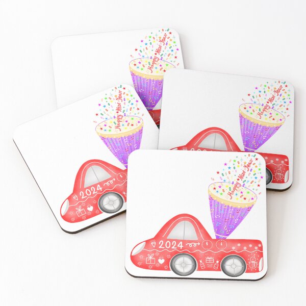 Item preview, Happy new year 2024 cute car. designed and sold by Onanong2531.