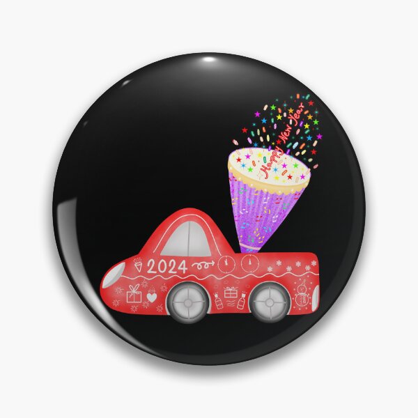 Item preview, Happy new year 2024 cute car. designed and sold by Onanong2531.