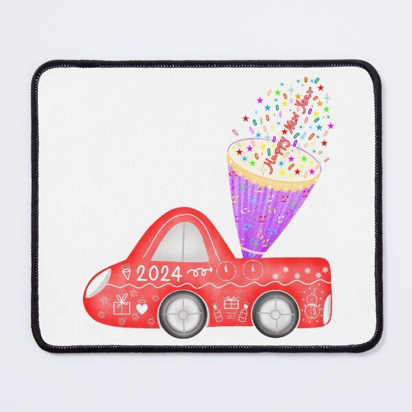 Item preview, Happy new year 2024 cute car. designed and sold by Onanong2531.