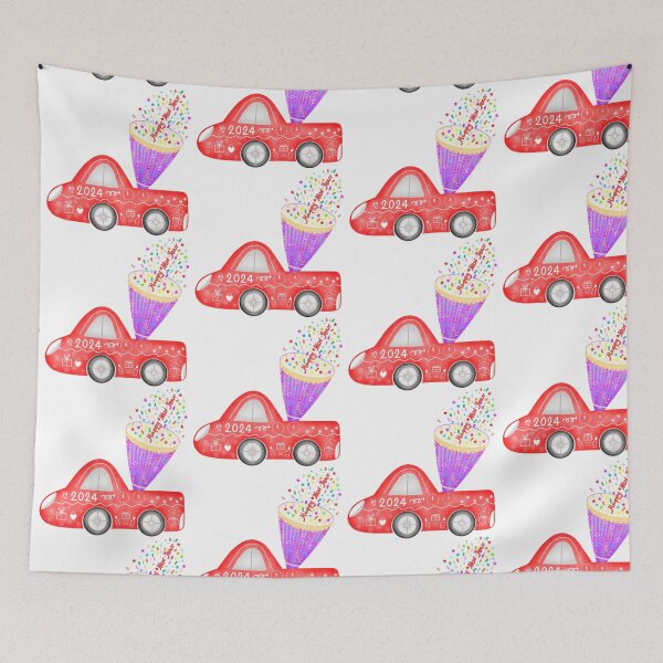 Item preview, Happy new year 2024 cute car. designed and sold by Onanong2531.