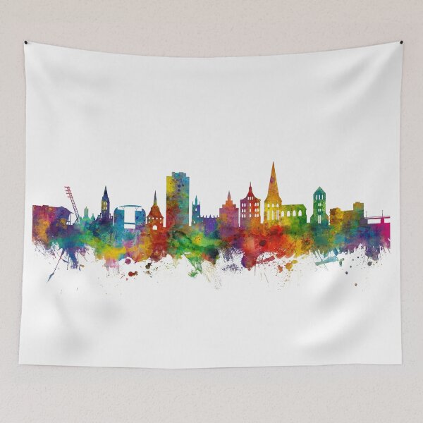 Item preview, Rostock Germany Skyline designed and sold by ArtPrints.