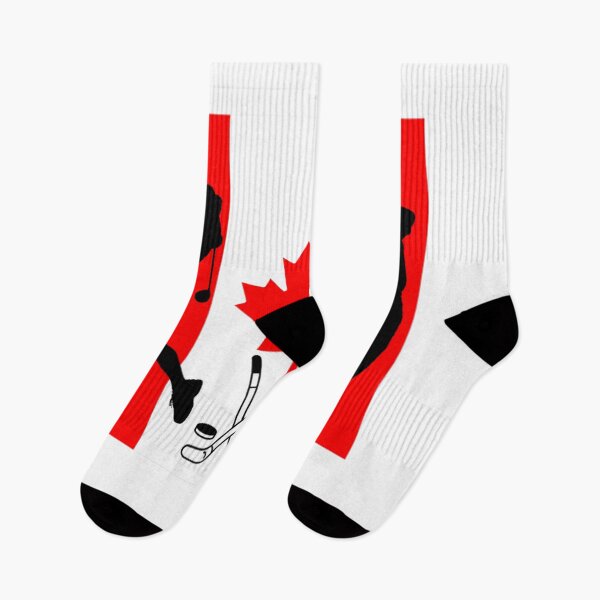 Item preview, Canda Flag Red and White Black illustration Hockey Player designed and sold by prsagar01.