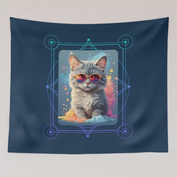 Item preview, Colorfull cool cat designed and sold by Mixteco.