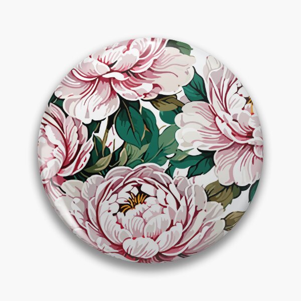 Item preview, Pink Peonies Flower Pattern on White  designed and sold by GraphicsClub.
