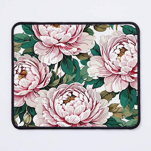 Item preview, Pink Peonies Flower Pattern on White designed and sold by GraphicsClub.