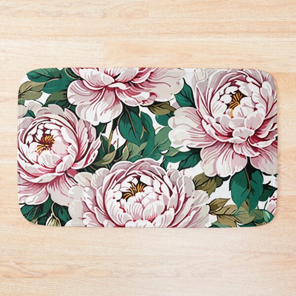 Item preview, Pink Peonies Flower Pattern on White  designed and sold by GraphicsClub.