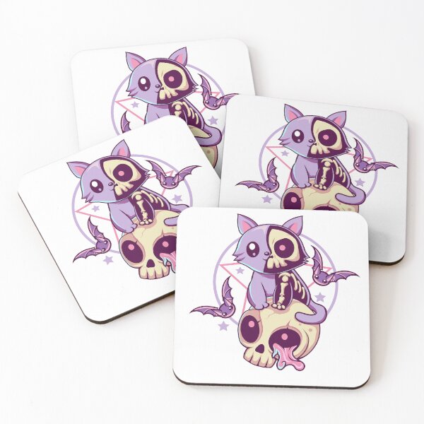 Item preview, Skull Cat Kawaii Gothic designed and sold by DionArts.