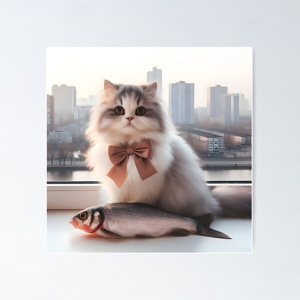 Item preview, Cat and fish.#7 designed and sold by ponggun.