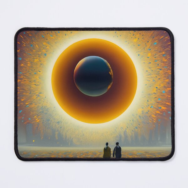 Item preview, Abstract Total Solar Eclipse Sun Moon Phase Earth designed and sold by Lannanun.