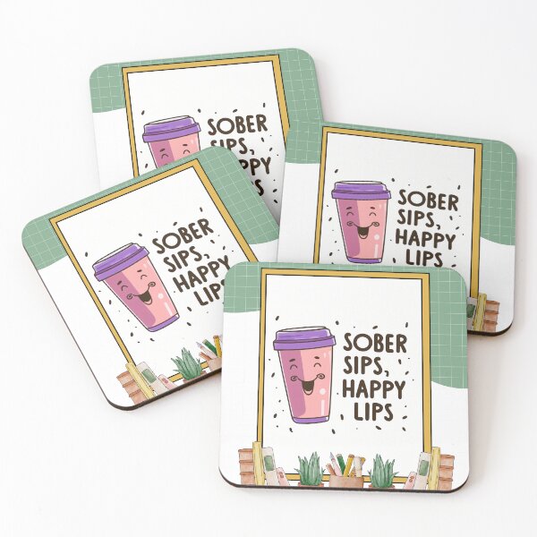 Item preview, Sober Sips - Quench Your Thirst with Happy Lips designed and sold by SoberSips.