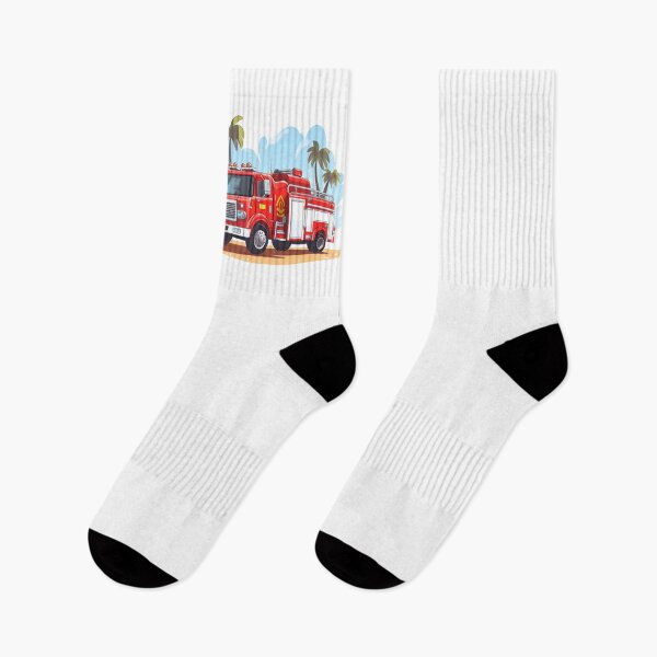 Item preview, Cartoon Style Firetruck Painting Drawing Logo Sticker, wall arts, Art Prints and More designed and sold by Kevin Lou.