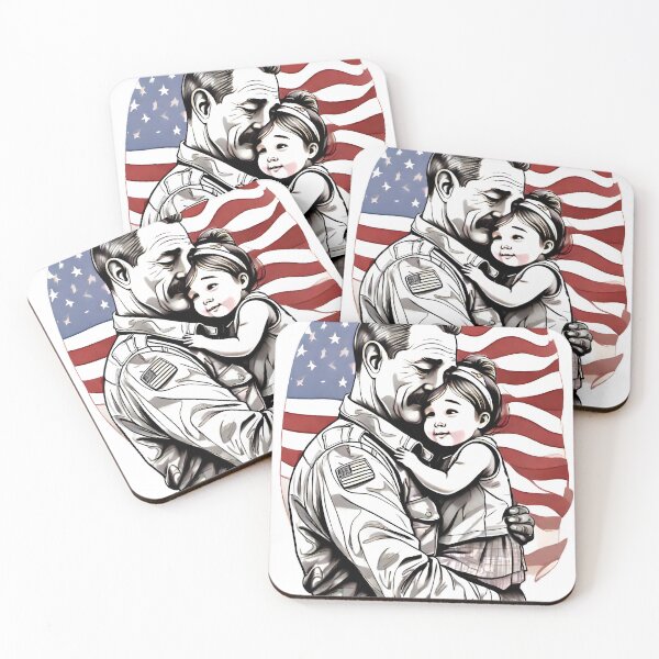 Item preview, girl hugs her grandfather on Veterans Day[emo009] designed and sold by Goodsallday.